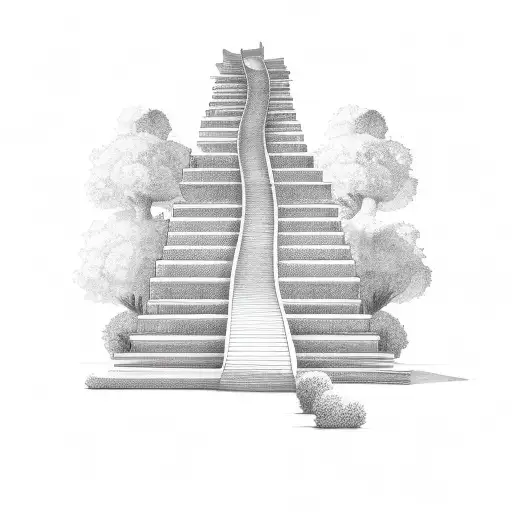 Tree Coming From A Book With Stairs