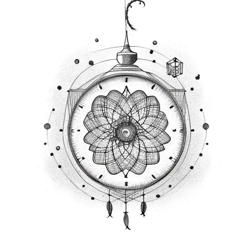 Clock With Dream Catcher