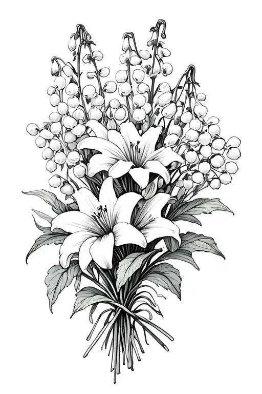 Larkspur And Lily Of The Valley Bouquet