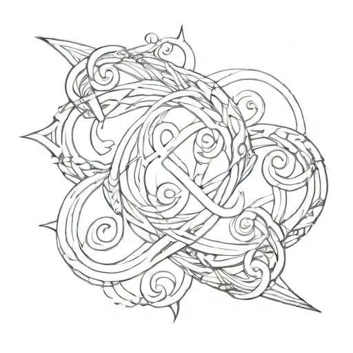 Name Tatto With Infinite Symbol Intertwined