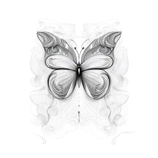 Butterfly Snd Curly Line