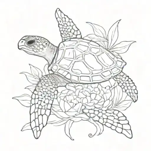 Sea Turtle And Cali Lilly