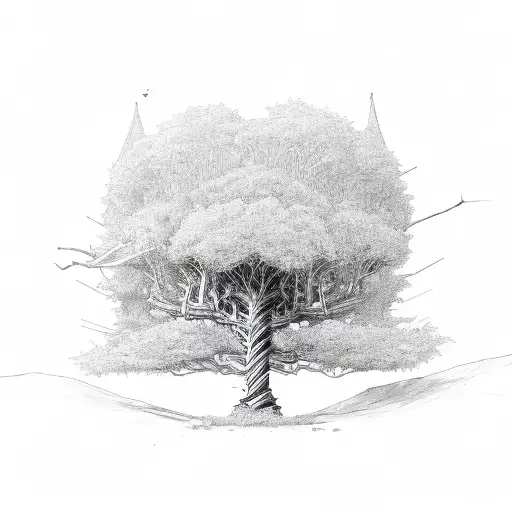 Skeleton Growing Into Tree