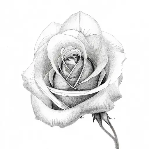 Rose And Snowdrop Flower Intertwined