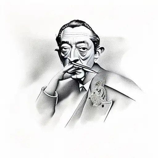 Salvador Dali Wearing Hip Hop Clothes