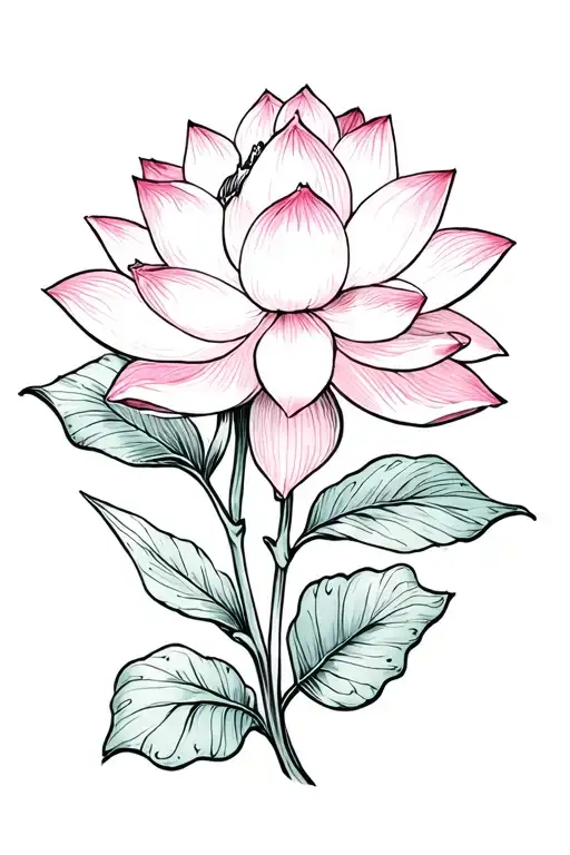 Tattoo Lotus Flower And Clover Sheet