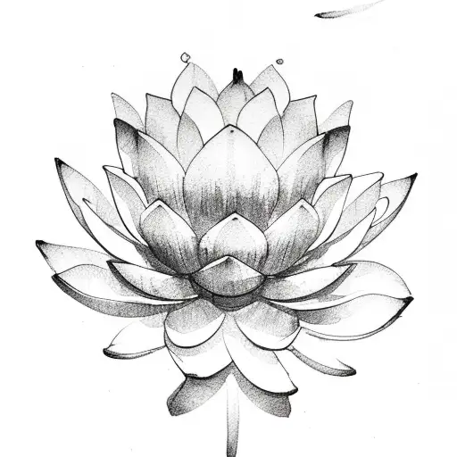 Inkwash Lotus Flower