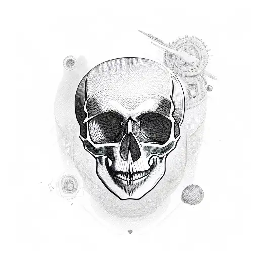 Skull With Linear Spehres