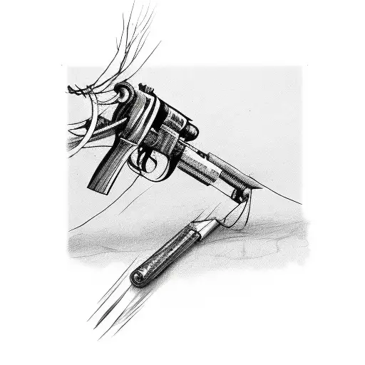 Barbed Wire With Gun