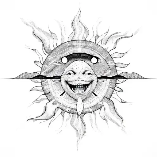 Ocean Waves With Sun Rays Rising