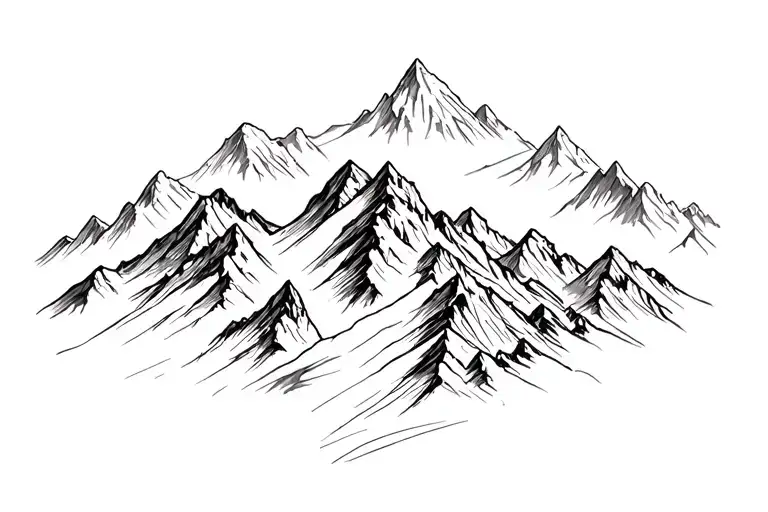 Mountain Range Silhouette