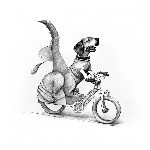 Dog Riding A Bike