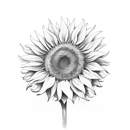 Sunflower With Colour