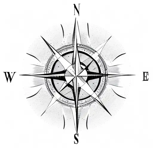 Compass With Christian Alpha And Omega Symbol On The Compass Face