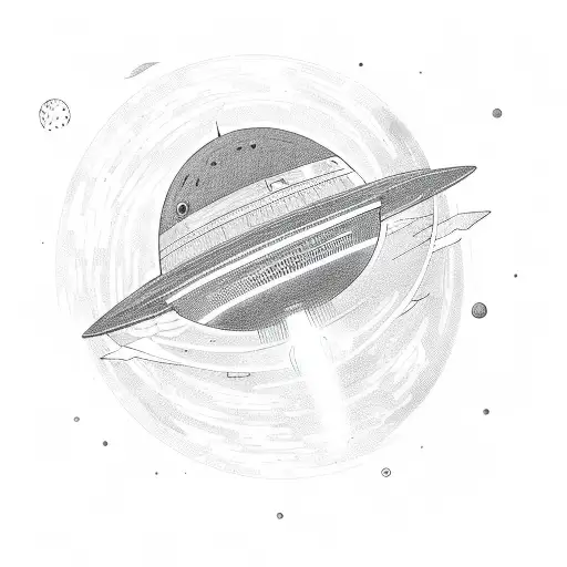 Ufo Traveling Through Space