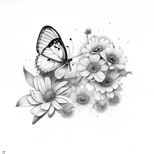 Book With Butterflies And Flowers