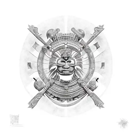 Papua New Guinea Tribal Design With The Words Rome&elise