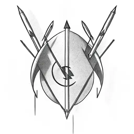 Arrow With A Flash Symbol