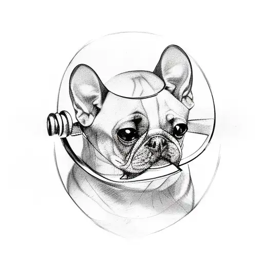 Dog Paw Print With Barbell