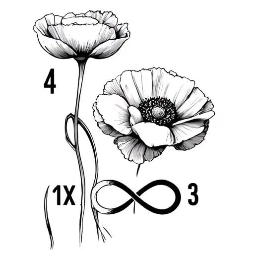 Poppy With The Numbers 143 X Infinity Symbol Underneath