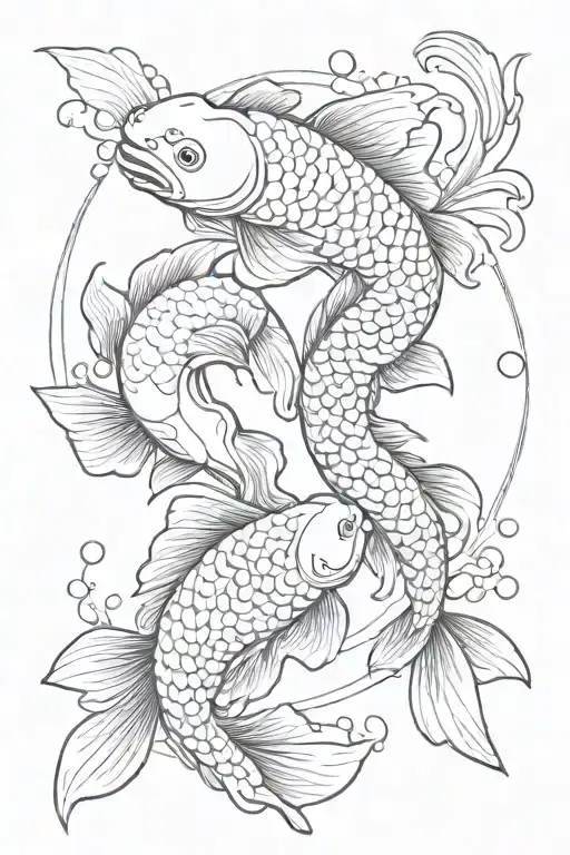 Ying Yang Koi Fish