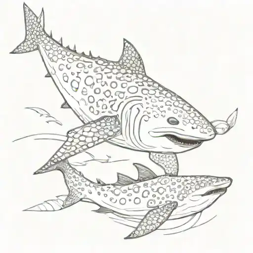 Whale Shark And Turtle