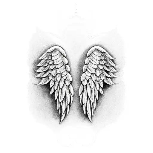 Angel Wings With J Initial