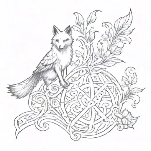 Bird And Fox Ambigram