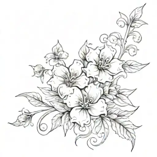 Dainty Gothic Feminine Thorny Flowers Filigree Collarbone