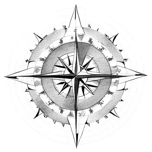 A Wind Rose Compass With Butter Fit