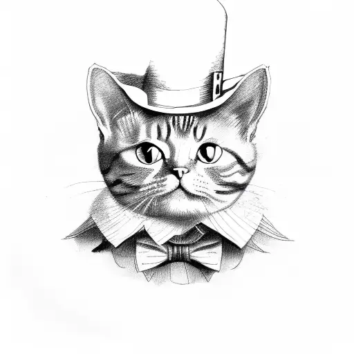 Cat In A Magician Top Hat