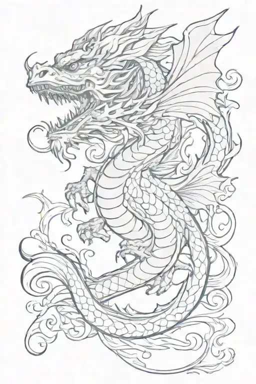 Dragon Coi Fish Swimming