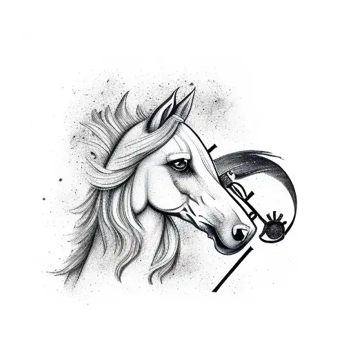 A Card Of Spade And Horse And Wolf Mix In Clock