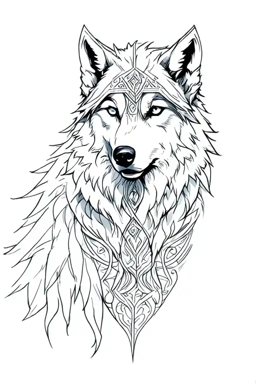 Wolf Viking Runes Elsa Ines