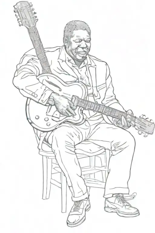 Bb King Playing Guitar
