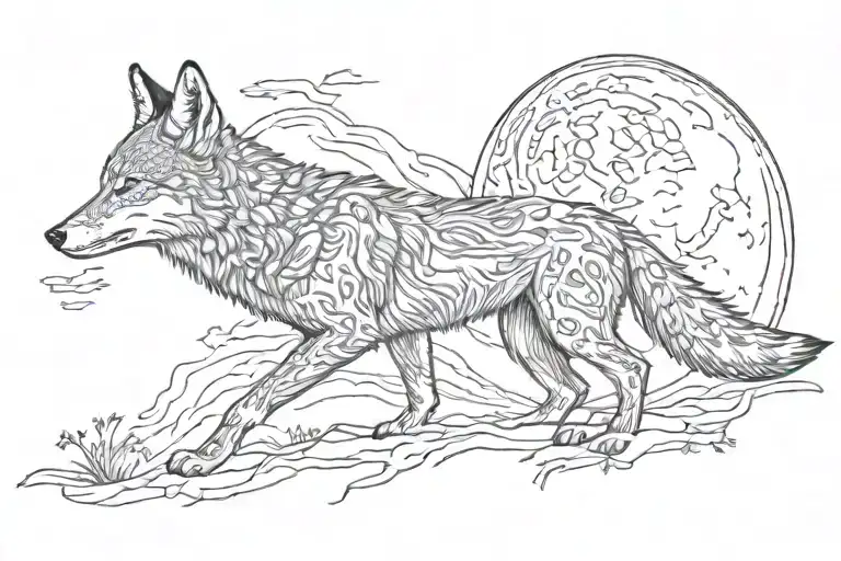 Coyote Howling Up At The Moon