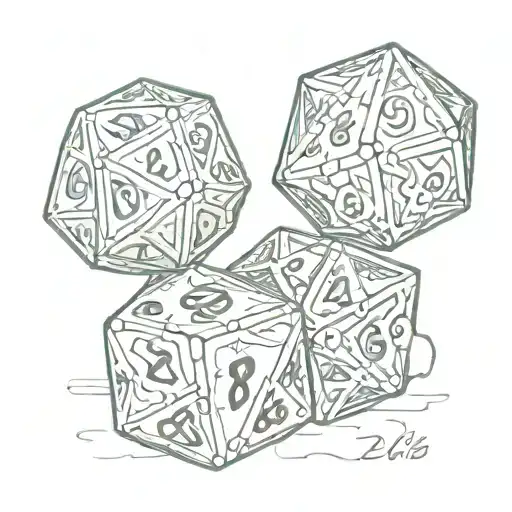 One Dungeons And Dragons Dice Rolling 20 Sided Dice