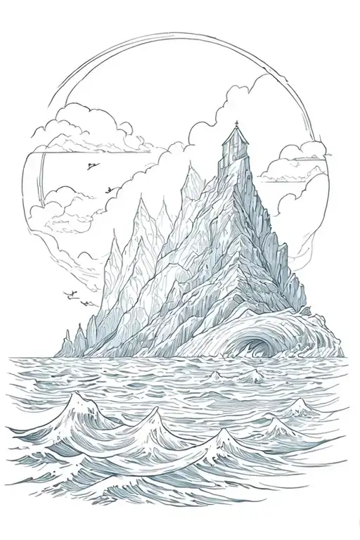 Mounts And The Ocean Fine Line