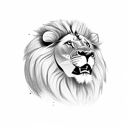 Lion Playing With A Ball