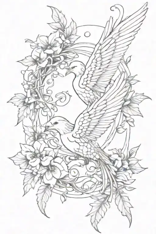 Vine Wrapping Wings Around Yin