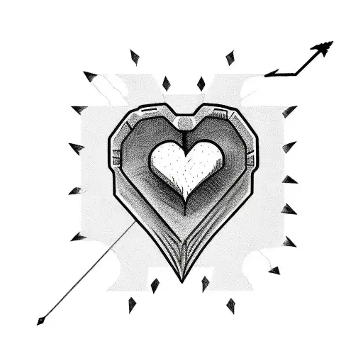 Empty Heart With Arrow