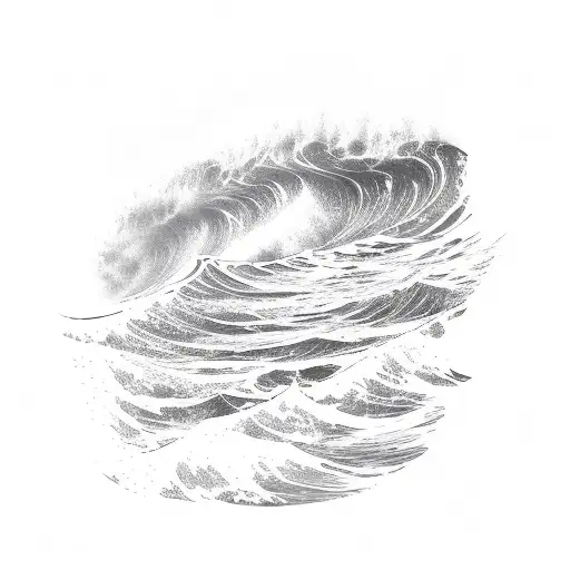 Ocean Wave Crashing On Wall