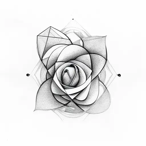 Geometric Rose And Horse
