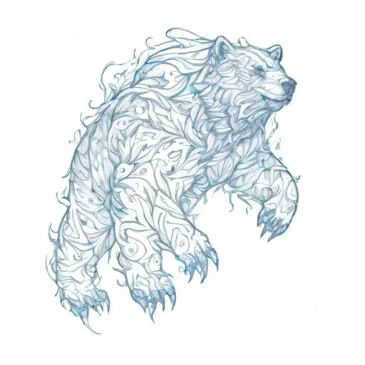 A Bear With Blue Flames