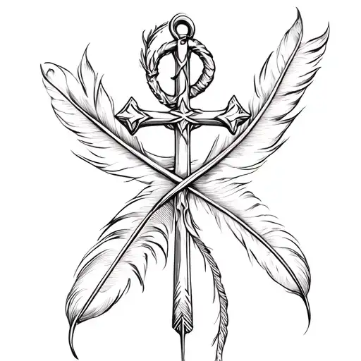 Cross Anchor Feather Transforming