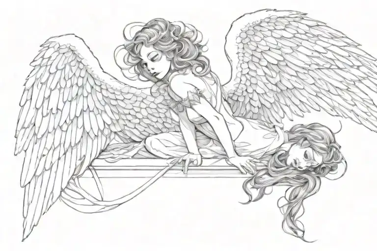 Fallen Angel Cabanel Tattoo Design