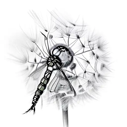 Dandelion With Dragonfly's
