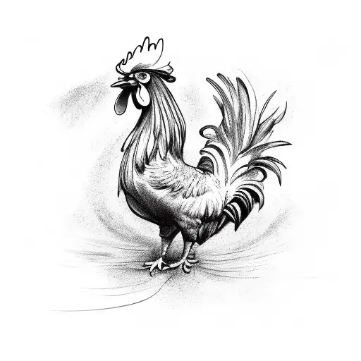 Rooster On Fire
