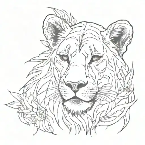 Lioness Mother Face Only