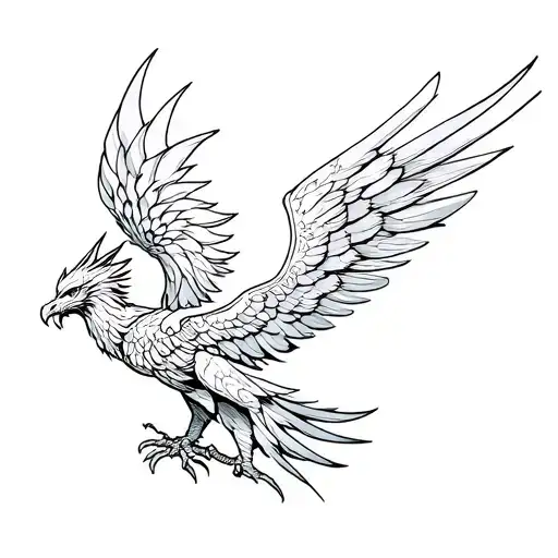 Phoenix With Deployed Wings